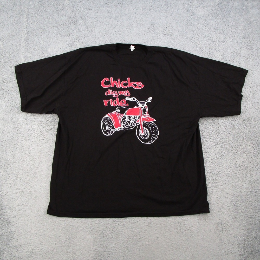 Dirty Mindz Apparel Chicks Dig My Ride Graphic T-Shirt Black 3XL Mens